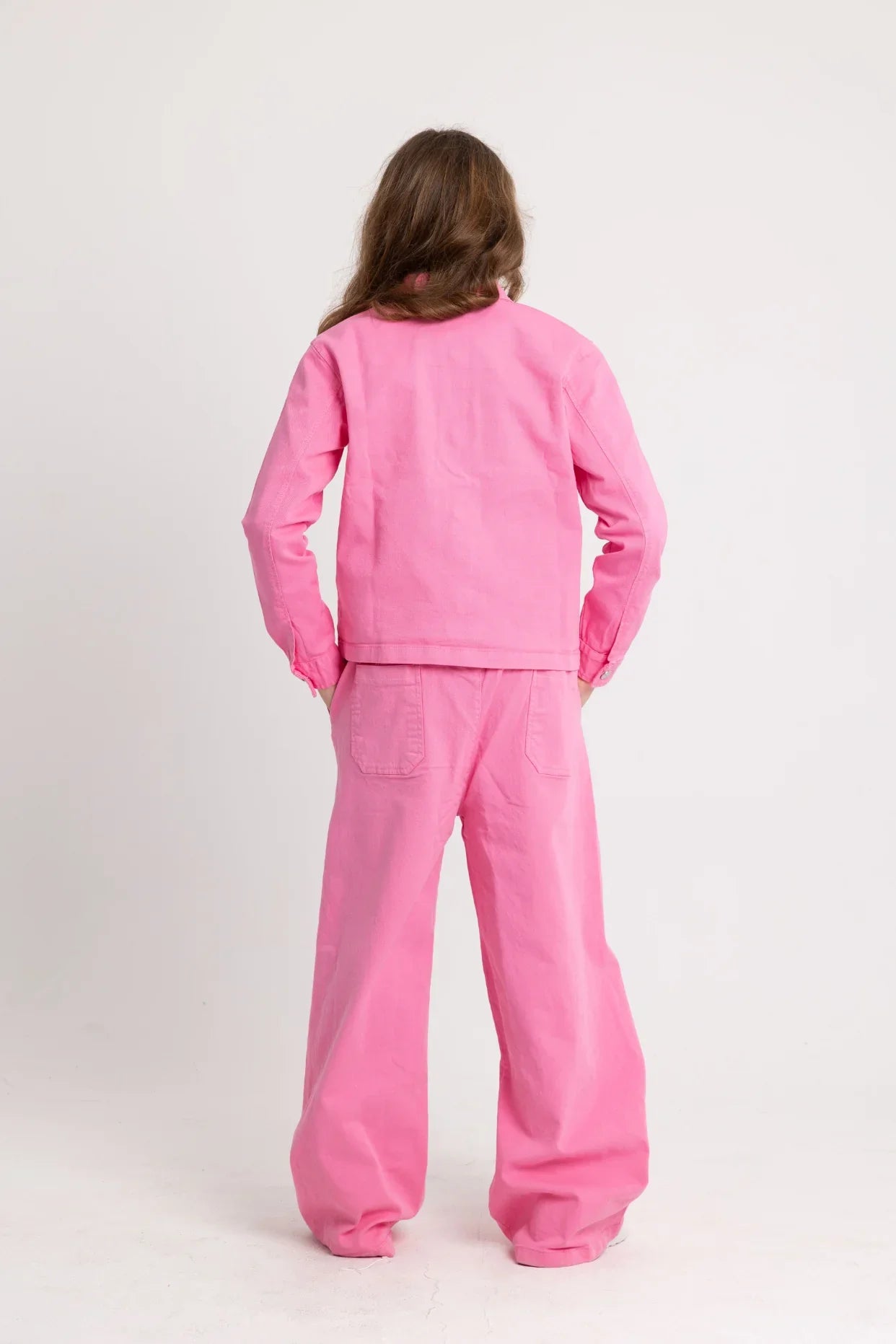 girls gabardine pants – fuchsia - playmore