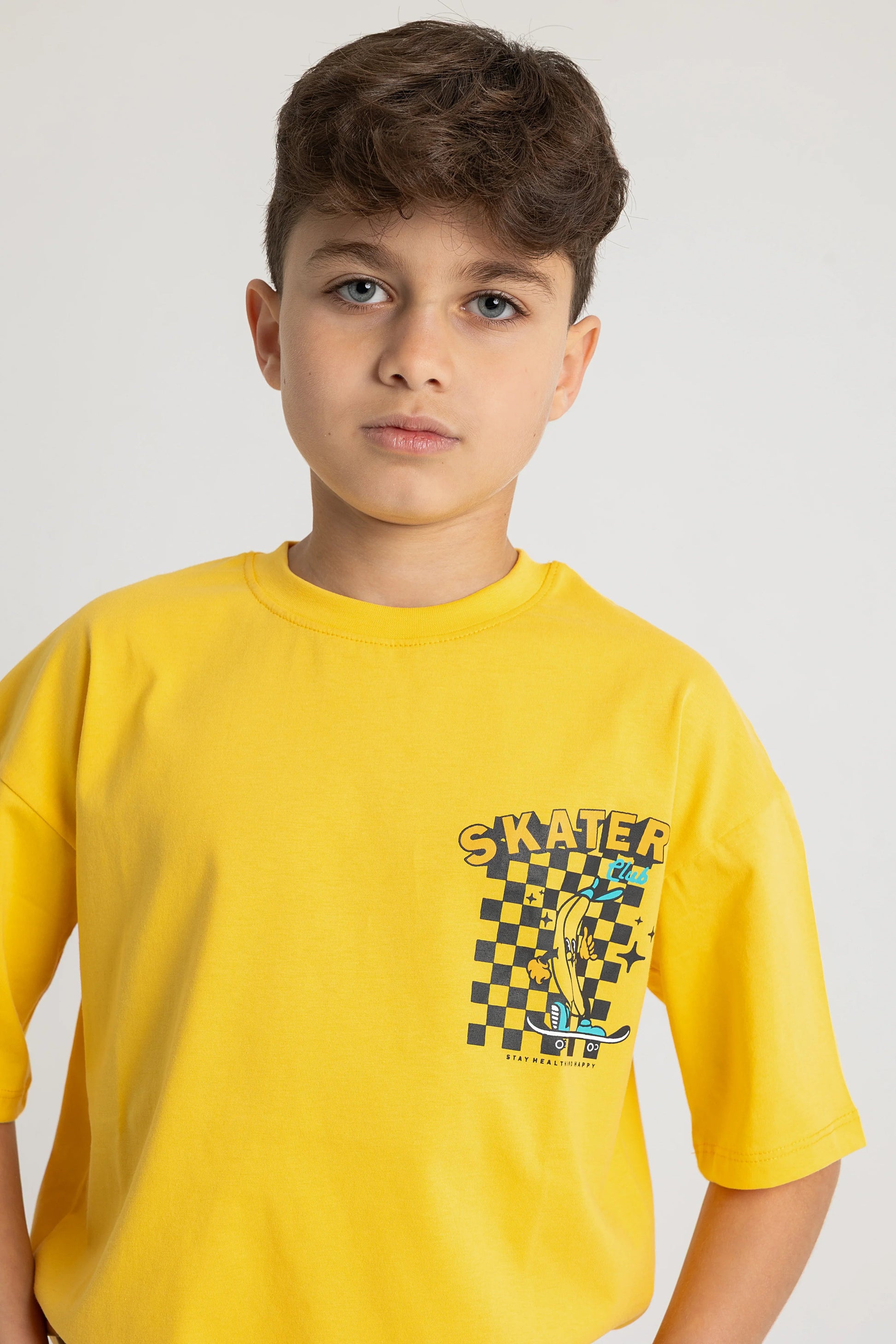 "banana skater" short-sleeved t-shirt – yellow - playmore