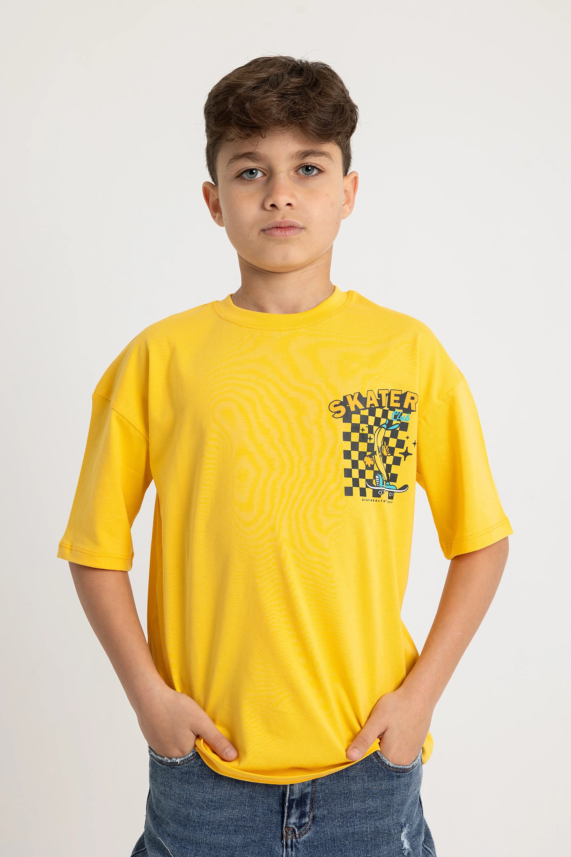 "banana skater" short-sleeved t-shirt – yellow - playmore