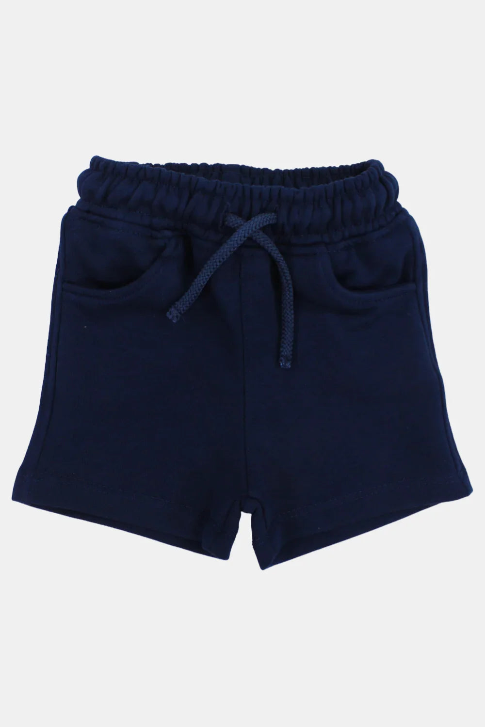 unisex baby navy cotton shorts - playmore