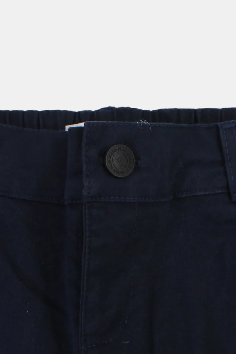 unisex baby navy gabardine pants - playmore