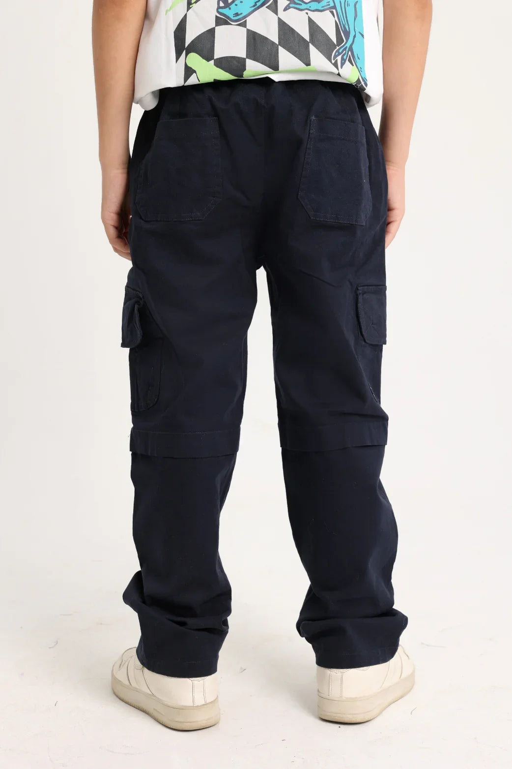 unisex kids gabardine pants – navy - playmore