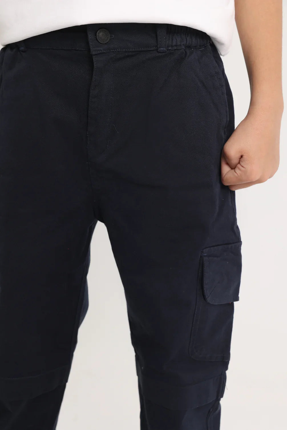 unisex kids gabardine pants – navy - playmore