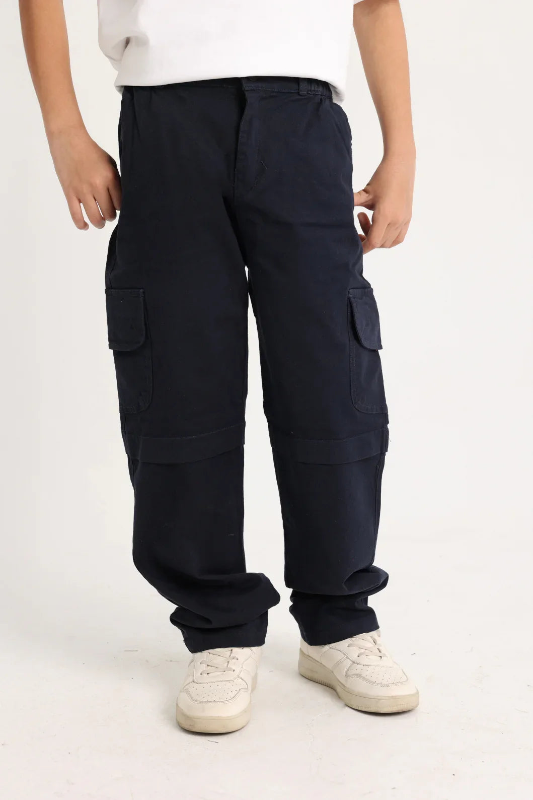 unisex kids gabardine pants – navy - playmore