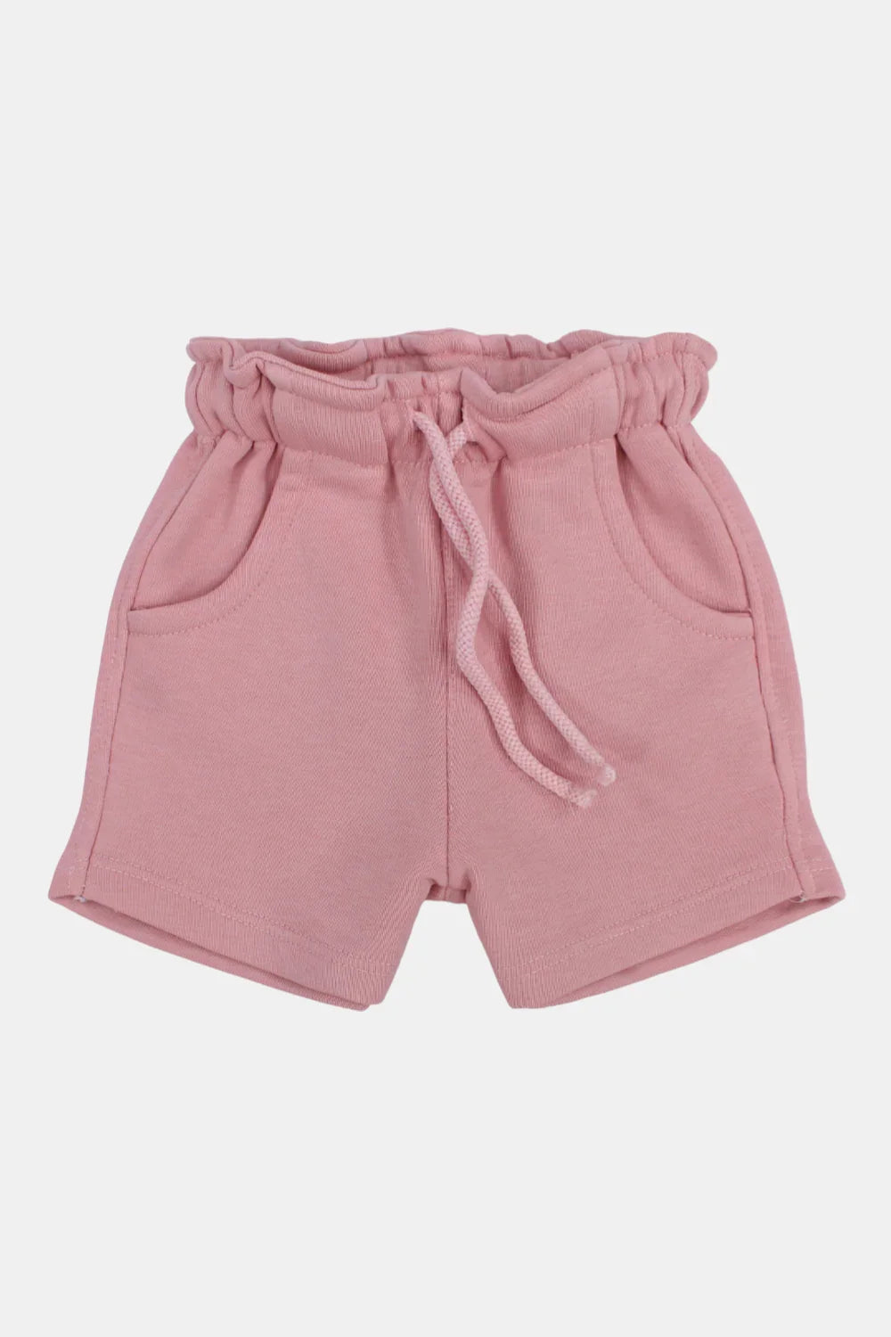 baby dusty pink cotton shorts - playmore