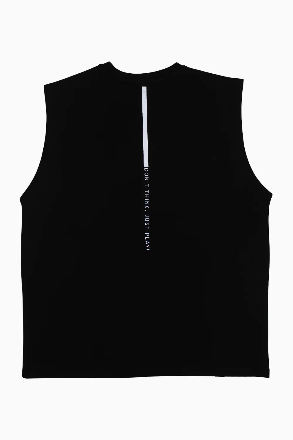 Unisex Cotton T-Shirt – Black with "DON’T THINK JUST PLAY" Print - playmore