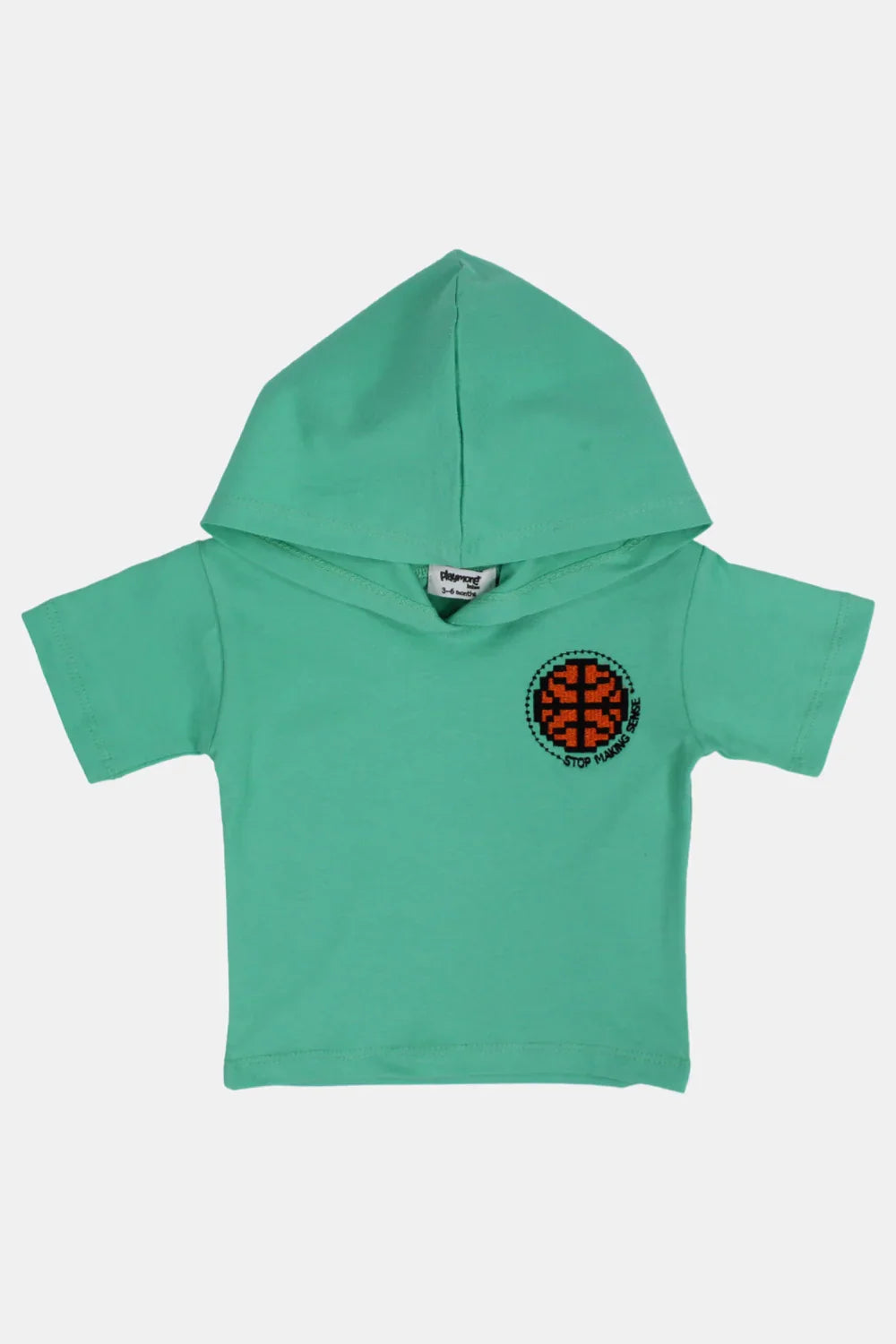 unisex baby mint "stop making sense" hooded t-shirt - playmore