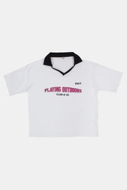 white "playing outdoors" t-shirt - playmore