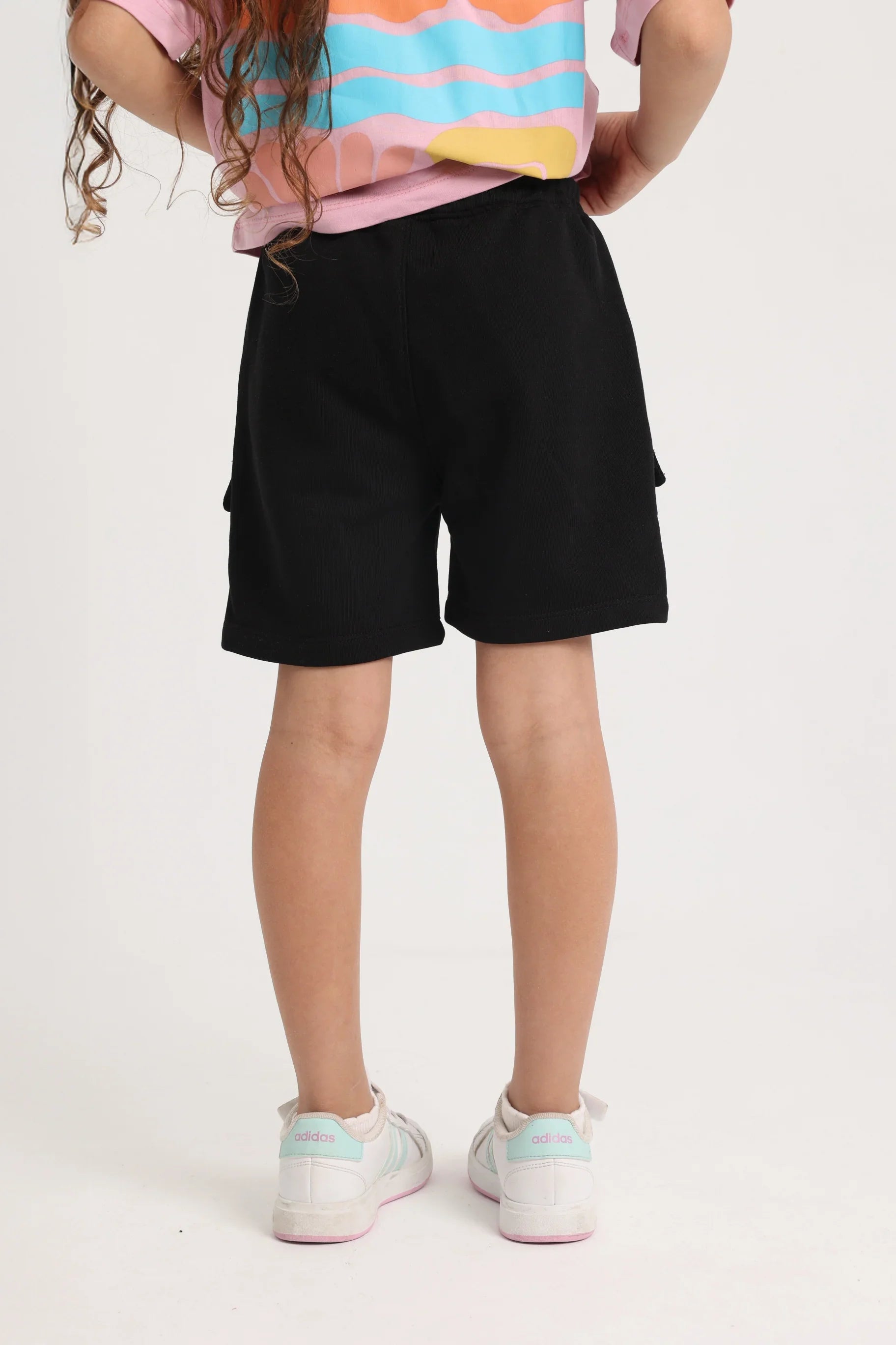 black cotton cargo shorts - playmore