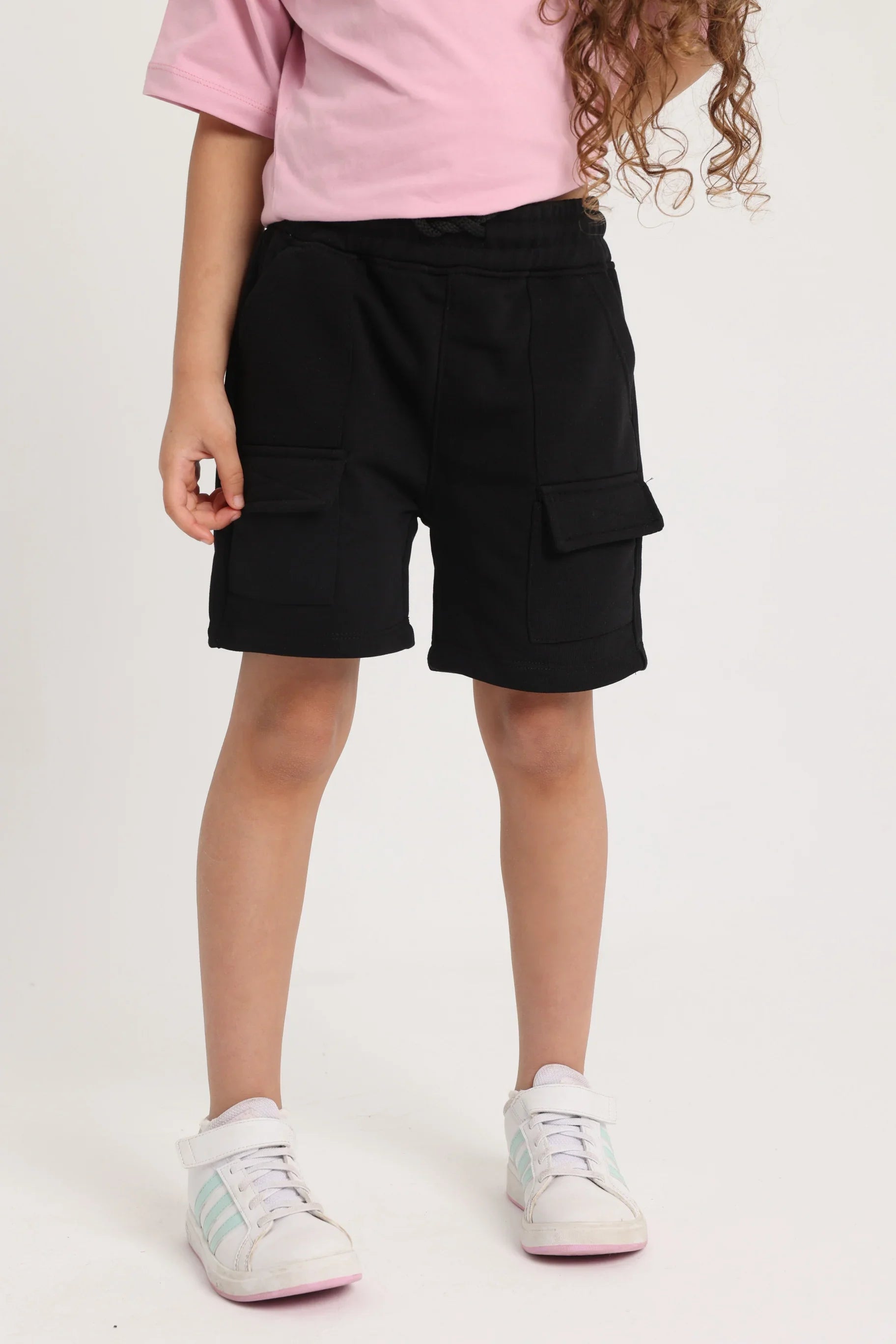 black cotton cargo shorts - playmore
