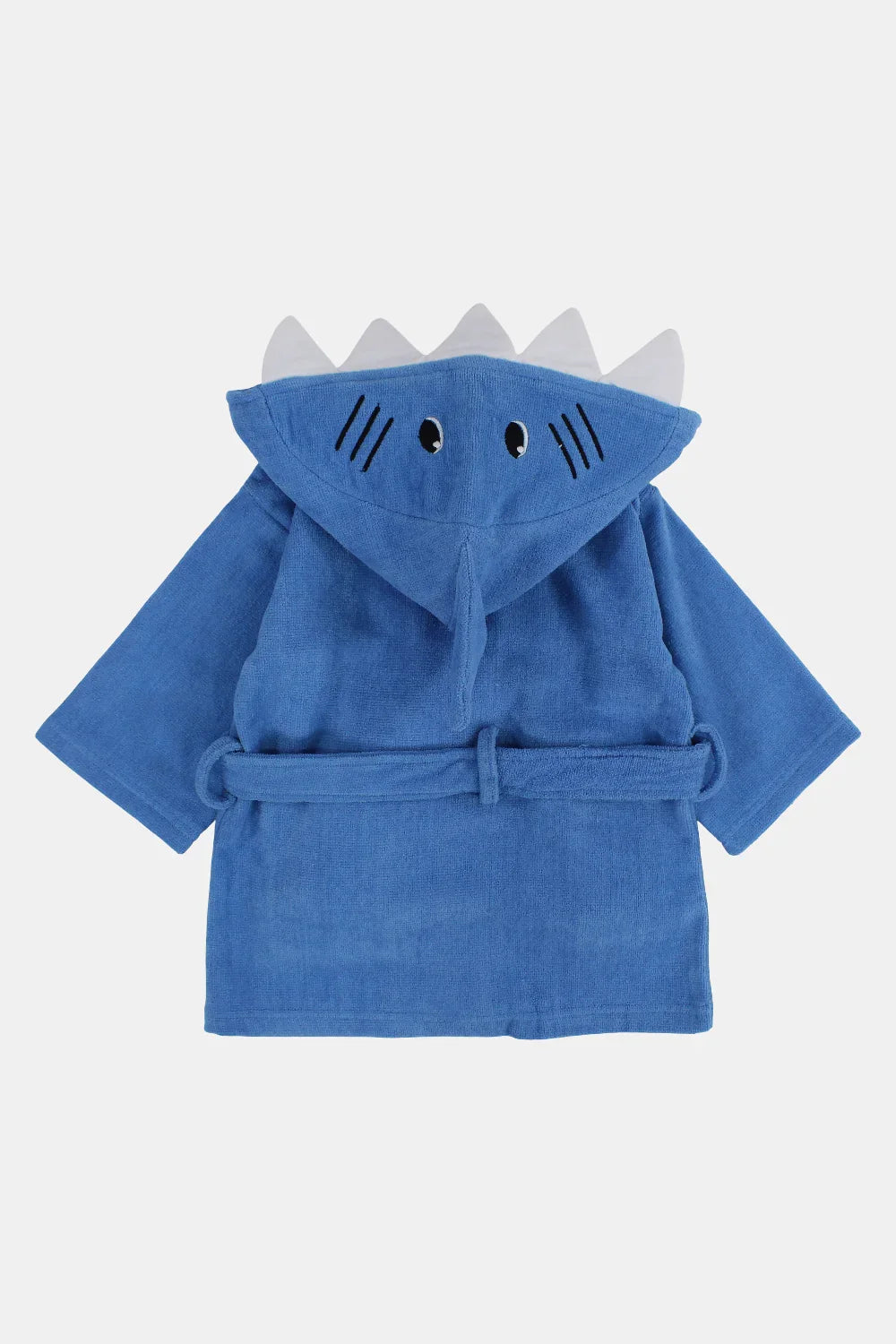 unisex baby swim robe - blue shark - playmore