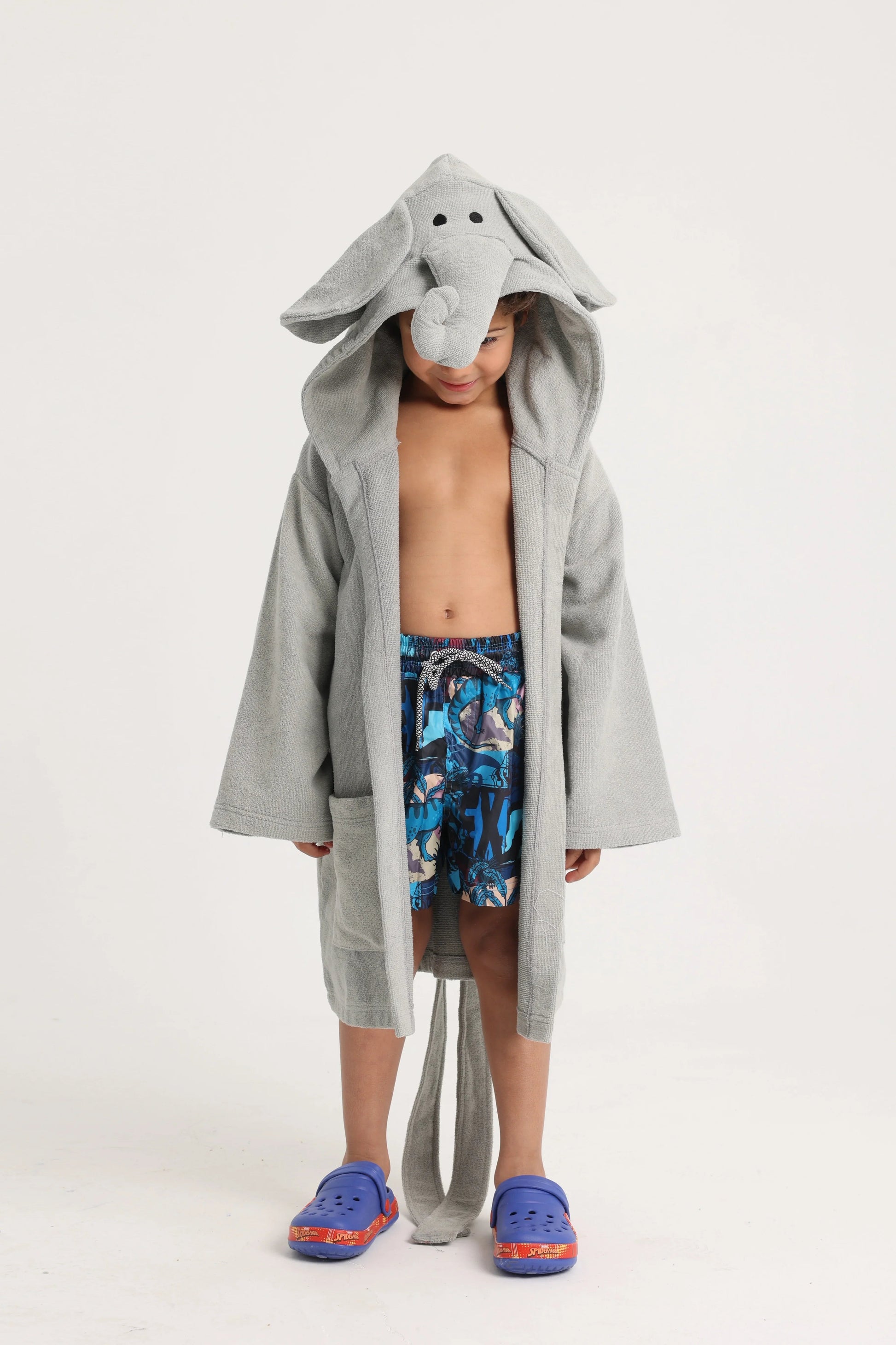 unisex baby swim robe - elephant design - playmore