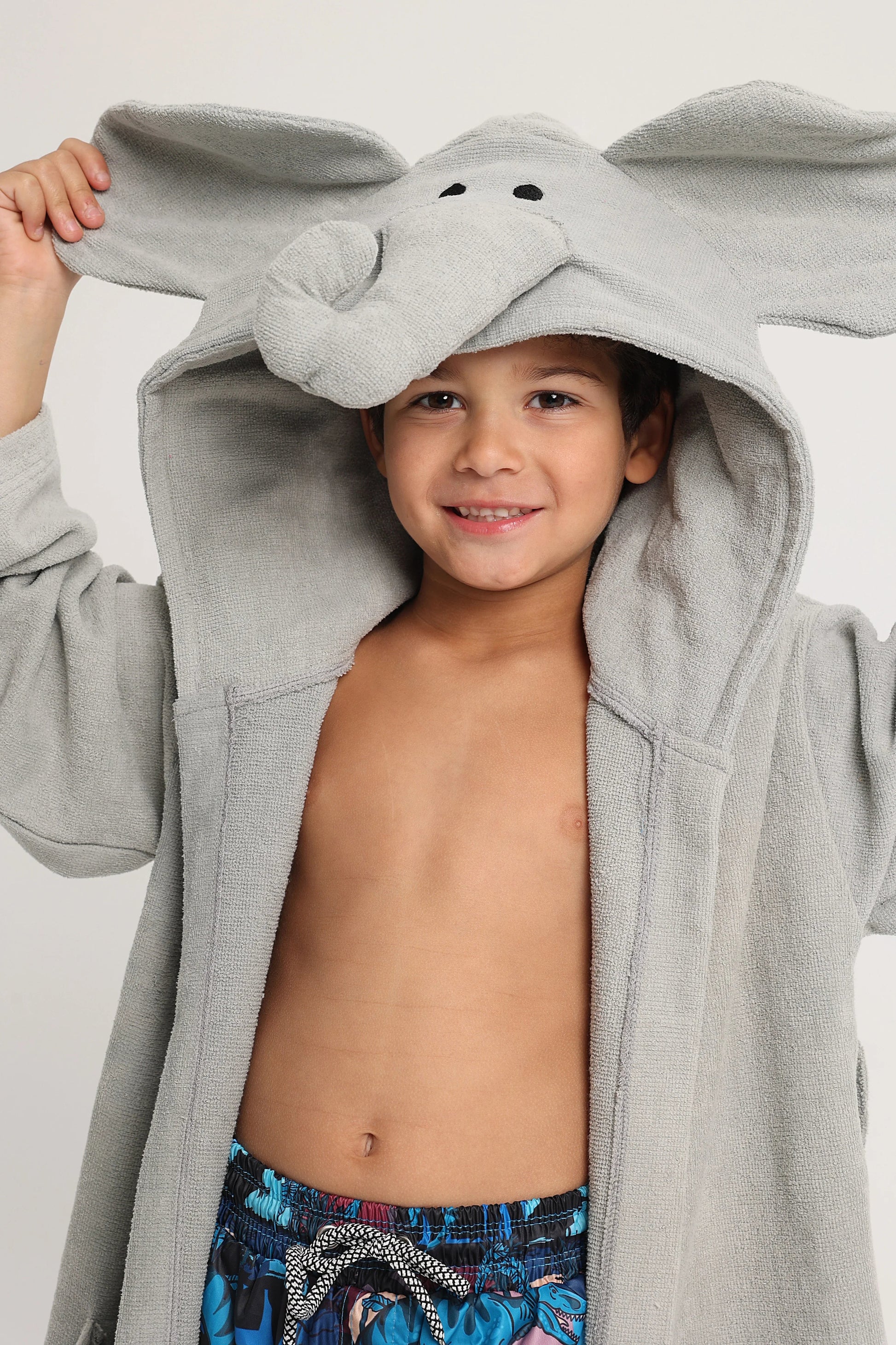 unisex baby swim robe - elephant design - playmore