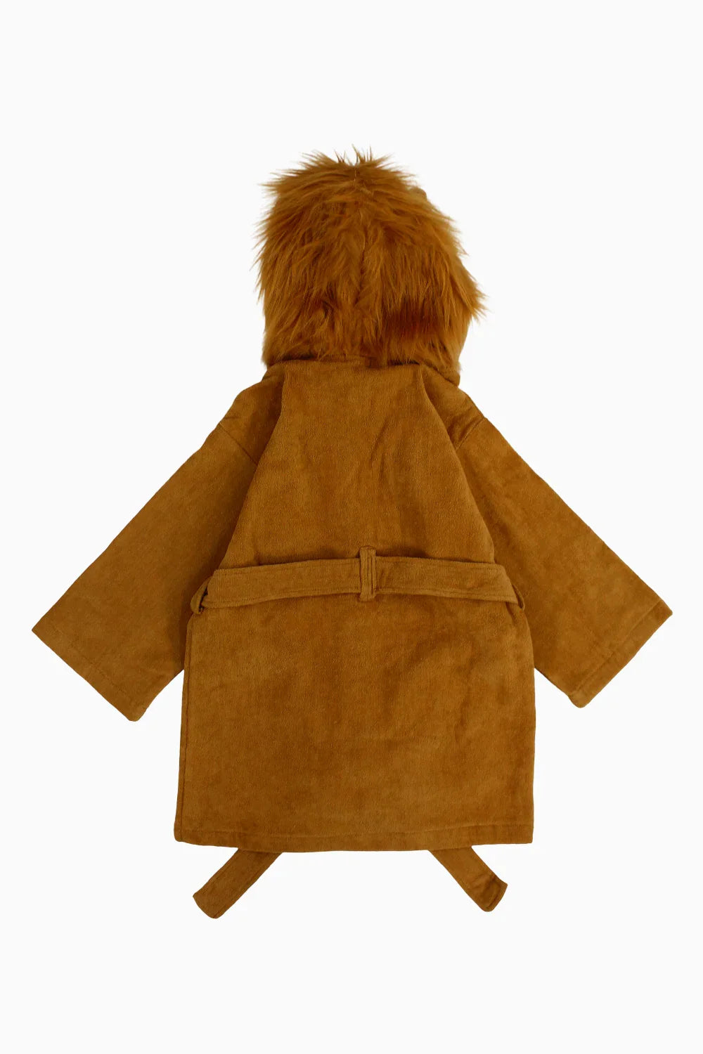 Unisex Plush Swim Robe – Brown with Lion Design - playmore