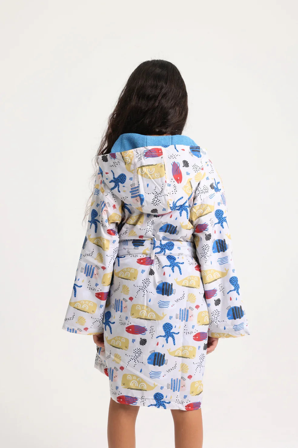 unisex swim robe – fish print - playmore