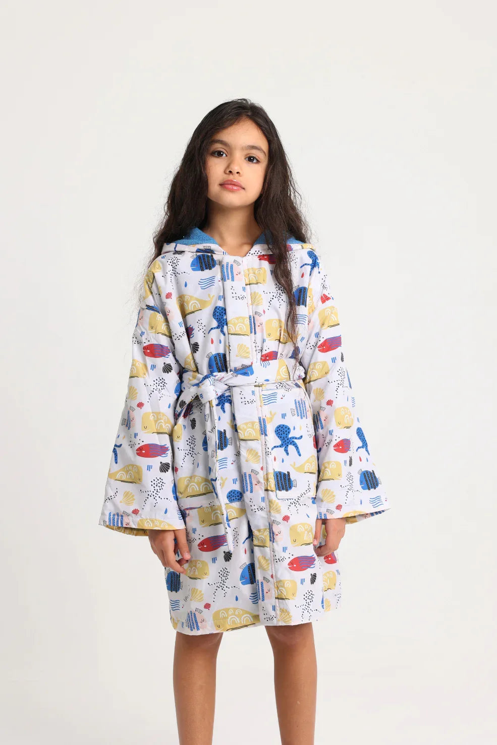 unisex swim robe – fish print - playmore