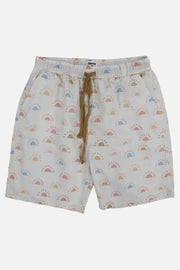 Boys Swimsuit – Off-White with Colorful Suns Print - playmore