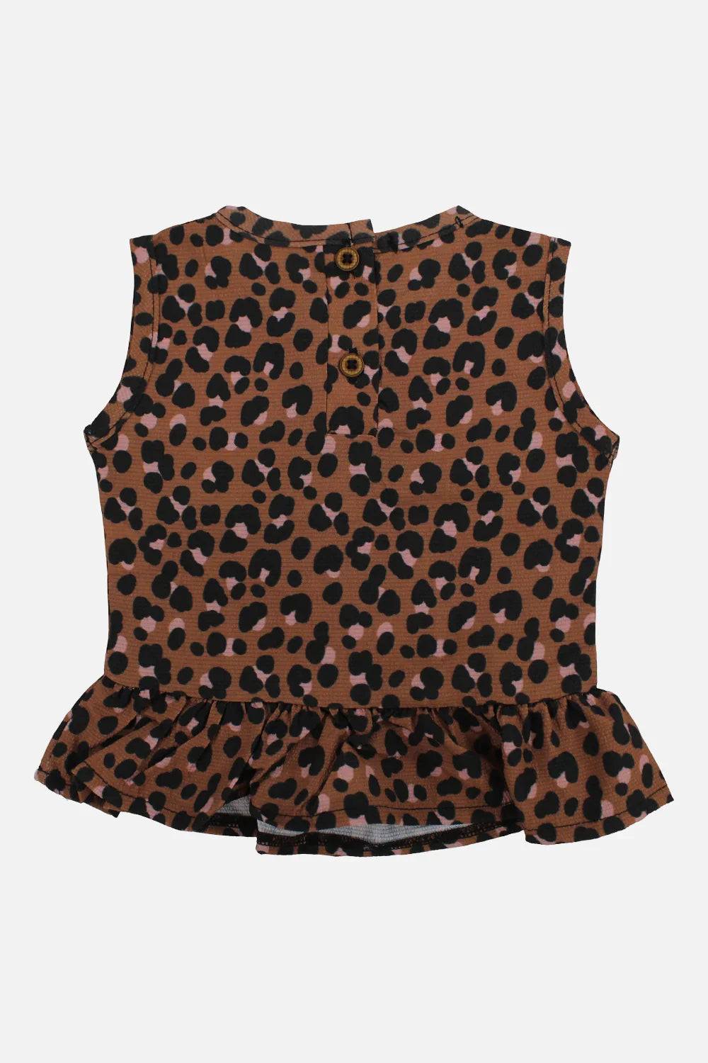 Baby Girls Blouse – Brown Leopard Print - playmore