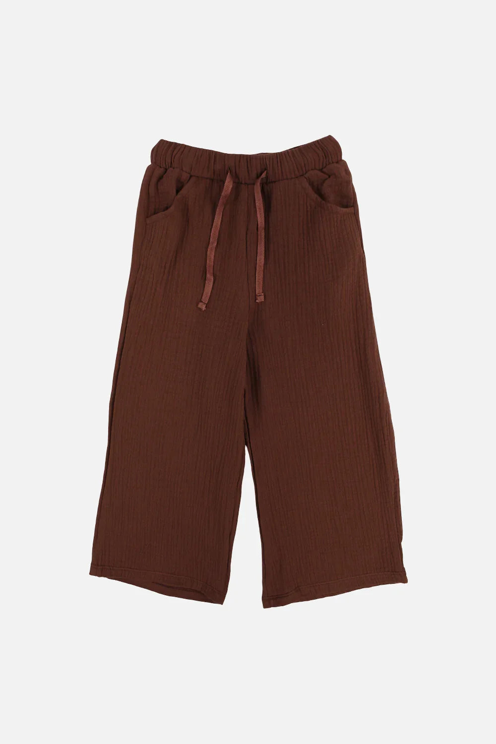 Girls Cotton Pants – Brown - playmore