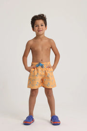 baby boys swimsuit – mustard palm print - playmore
