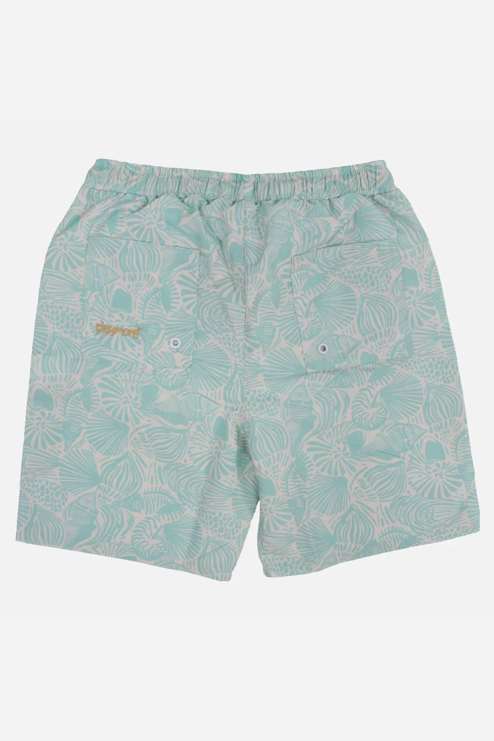 Boys Swimsuit – Aqua with Leaves Print - playmore