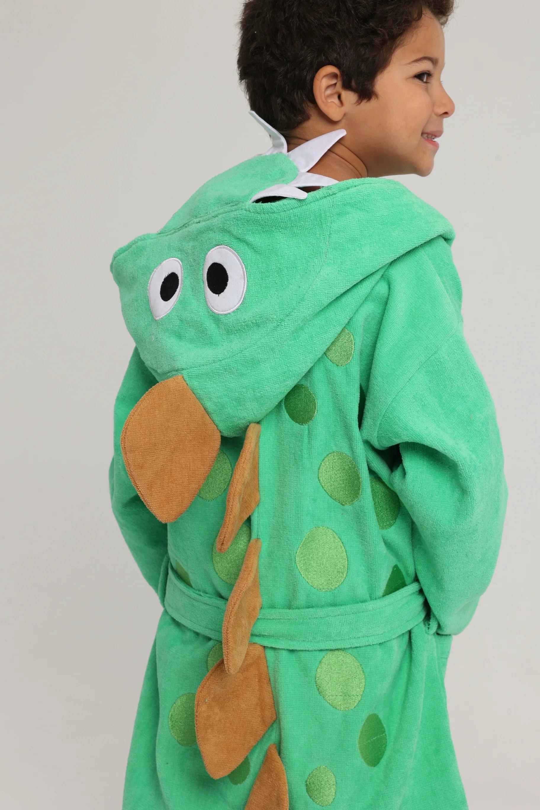 unisex baby swim robe – dinosaur sleeves - playmore