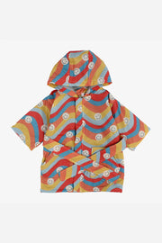 Unisex Baby Waterproof Swim Robe – Multicolored with Smiley Faces - playmore