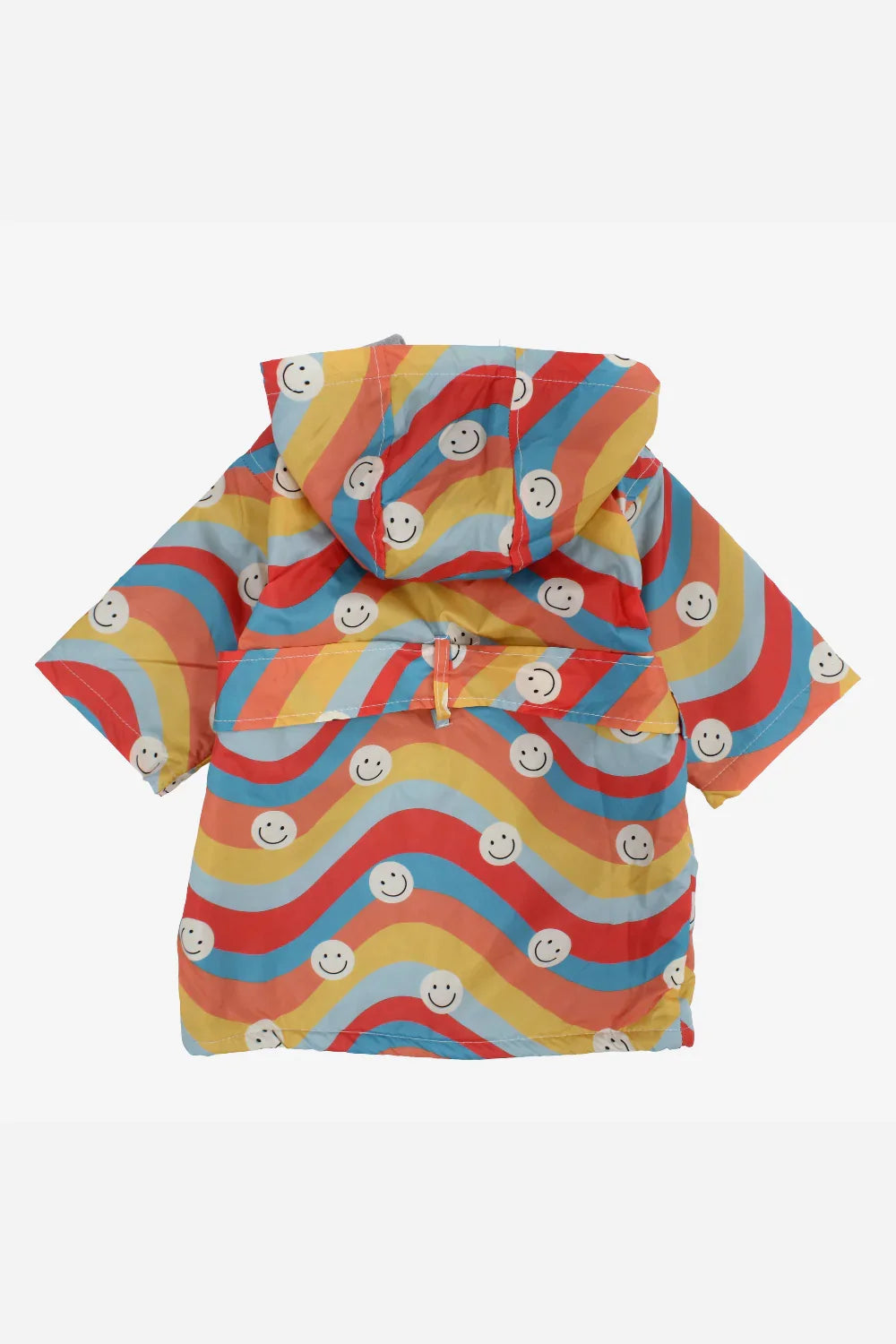 Unisex Baby Waterproof Swim Robe – Multicolored with Smiley Faces - playmore