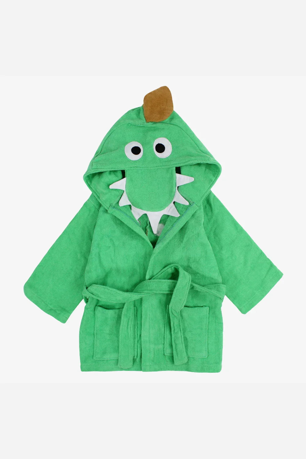 Unisex Plush Swim Robe – Green Dinosaur - playmore