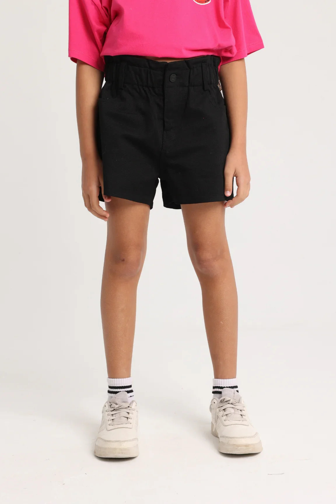 Girls Gabardine Shorts – Black - playmore