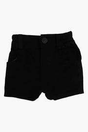 Baby Girls Gabardine Shorts – Black - playmore