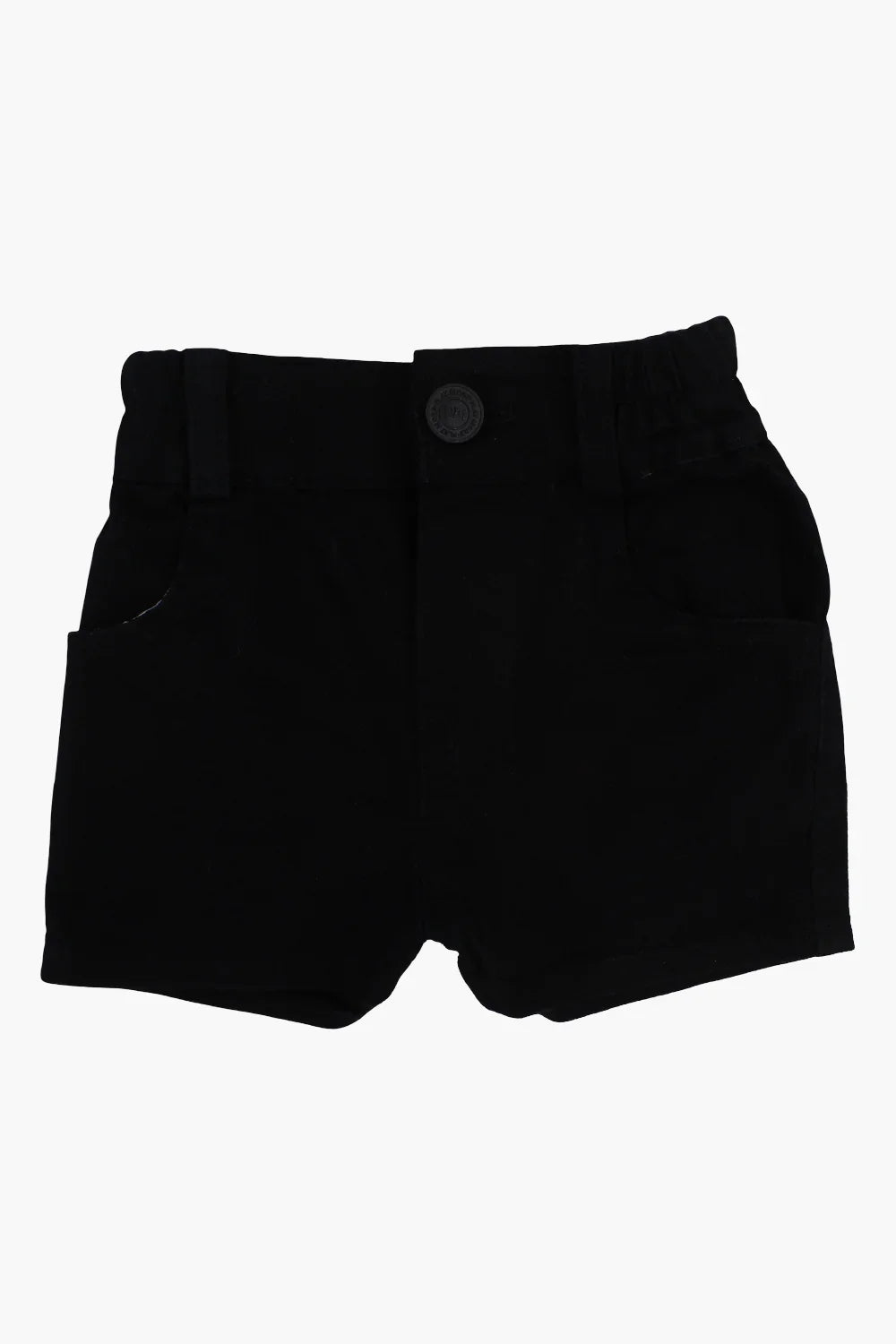 Baby Girls Gabardine Shorts – Black - playmore