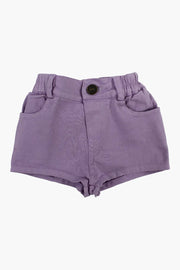 Baby Girls Gabardine Shorts – Purple - playmore