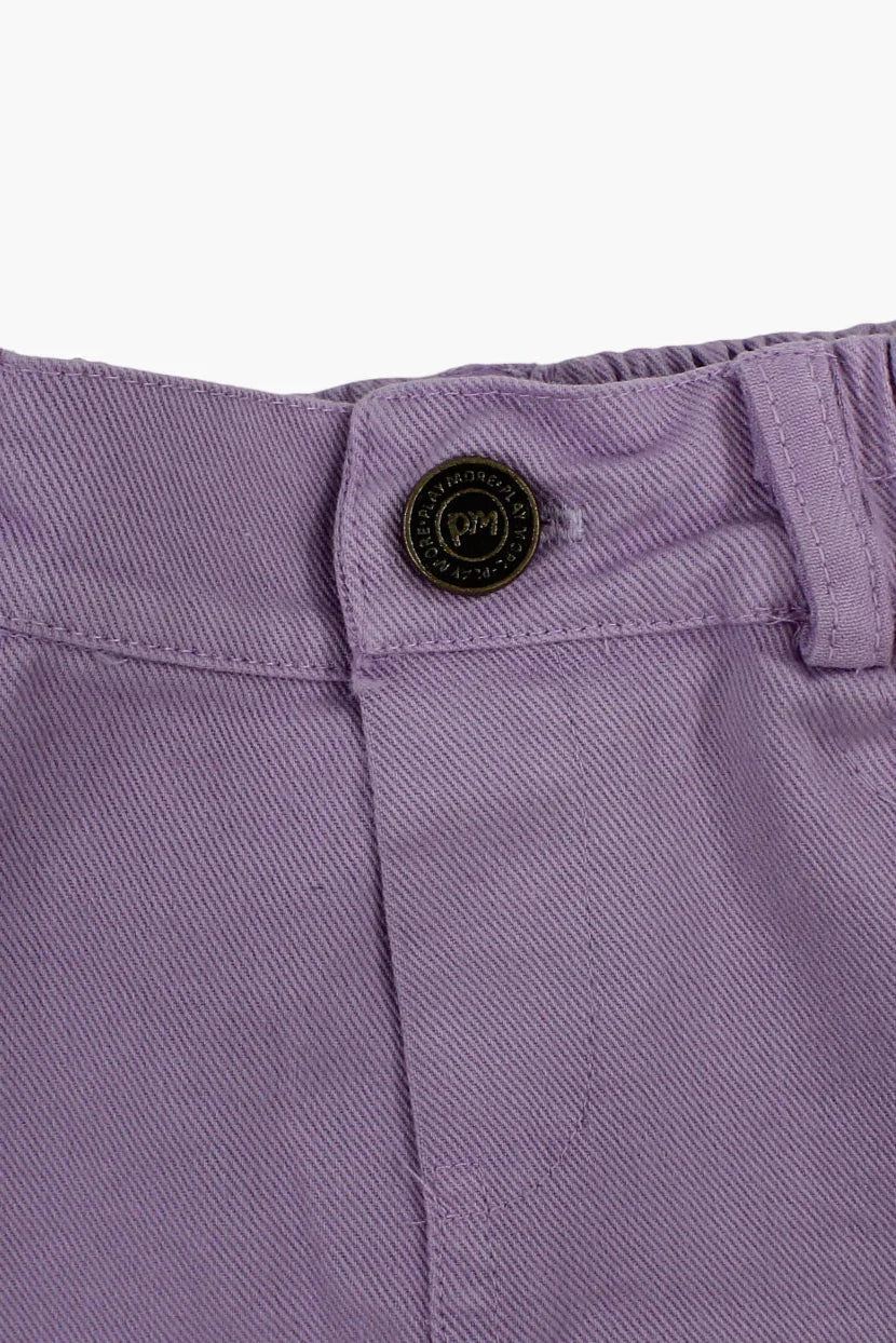 Baby Girls Gabardine Shorts – Purple - playmore