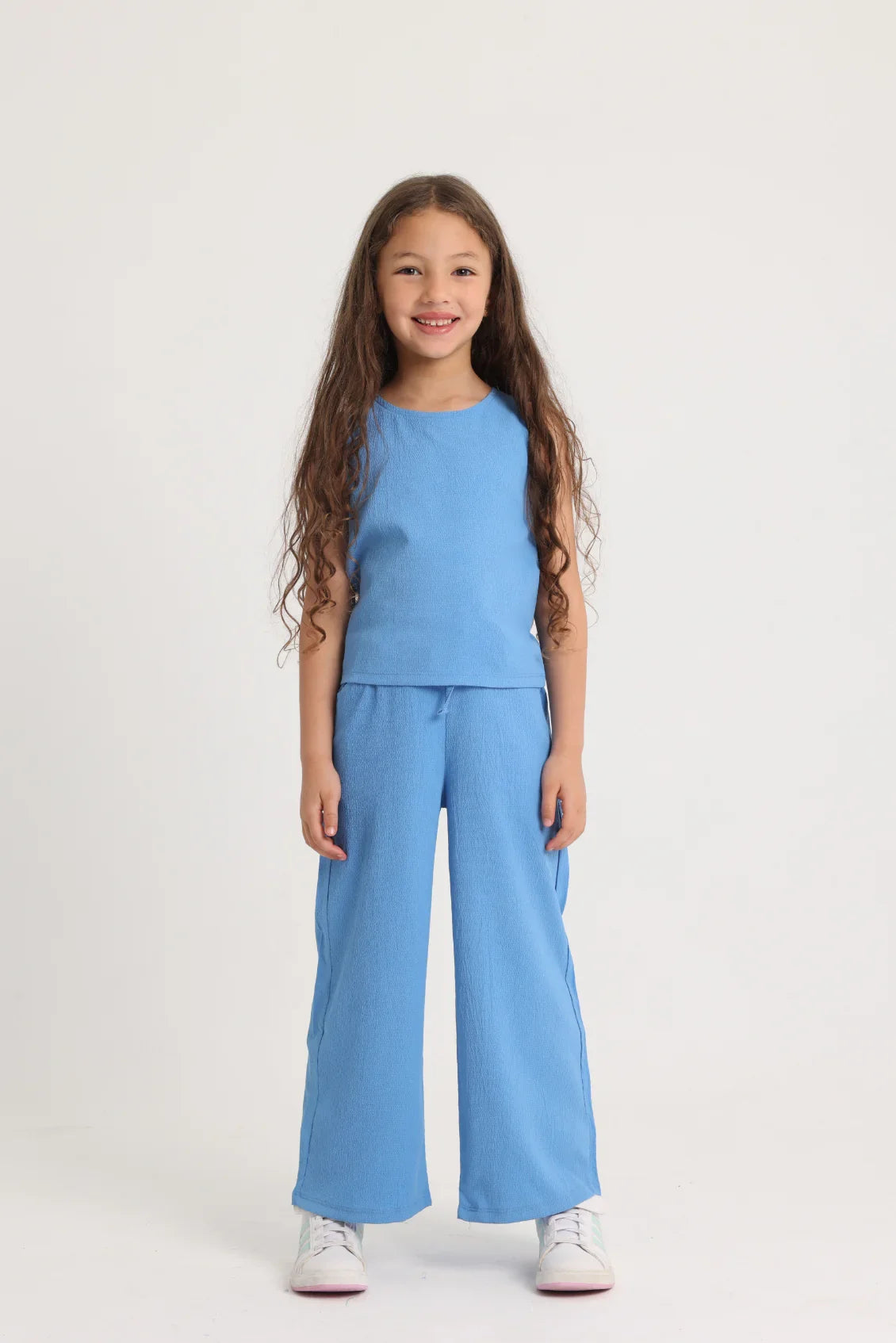 Girls Outfit Set – Babyblue Sleeveless - playmore