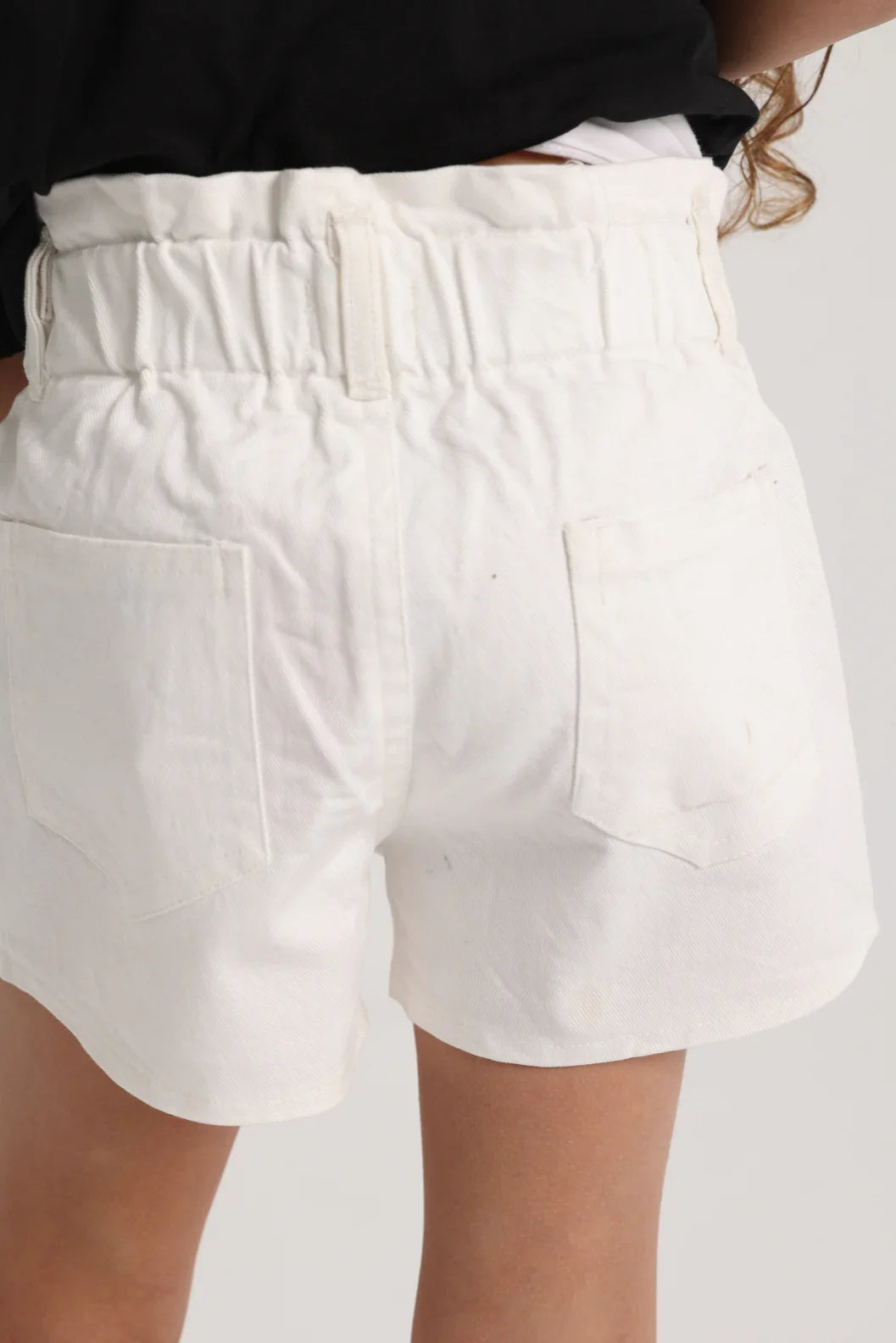 Girls Gabardine Shorts – Offwhite - playmore