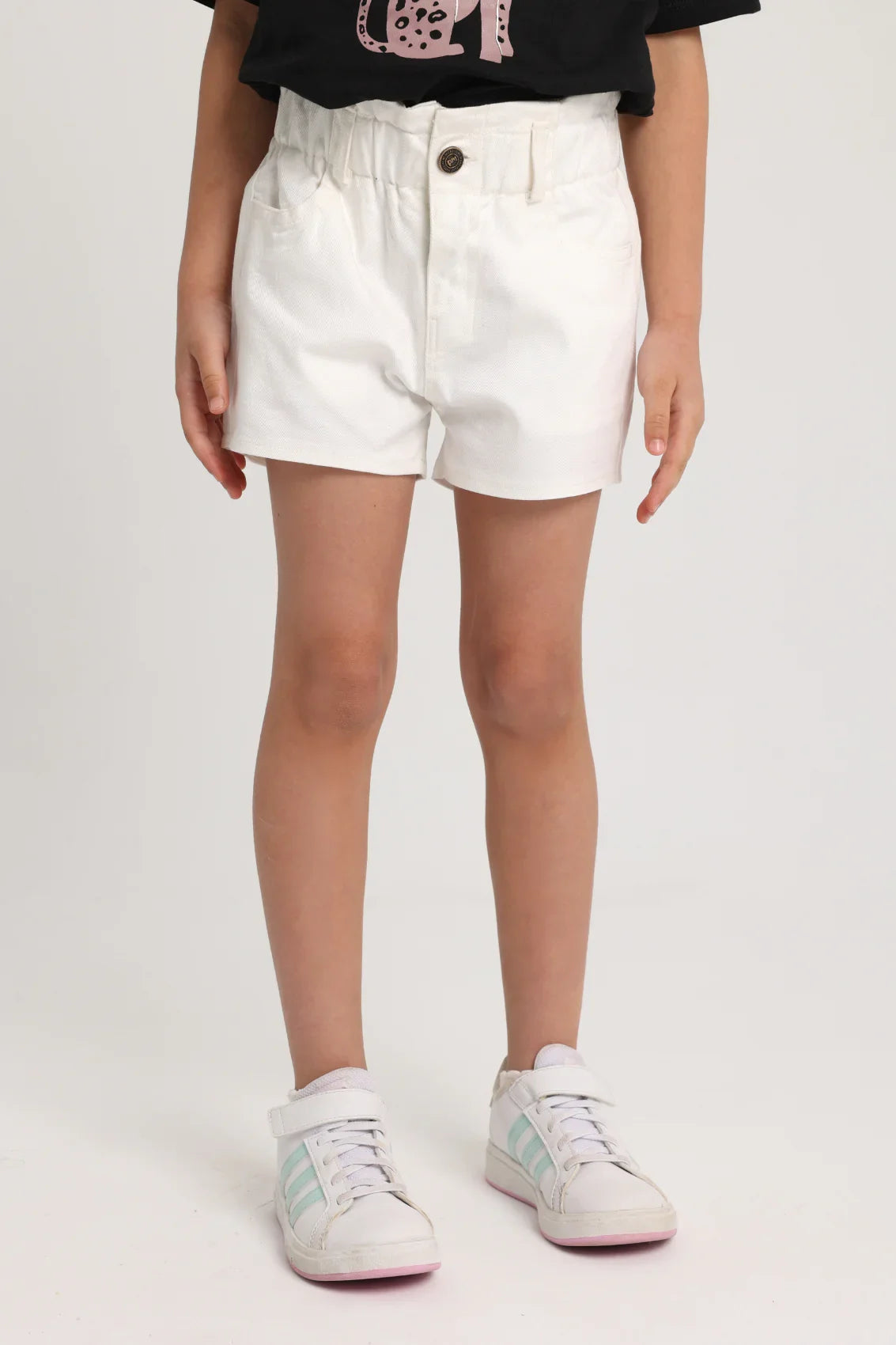 Girls Gabardine Shorts – Offwhite - playmore
