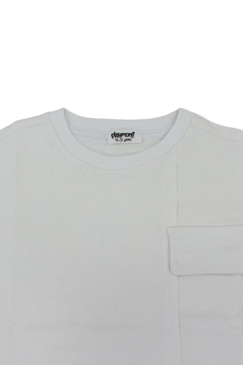 boys cotton t-shirt – offwhite "only fun moments" print