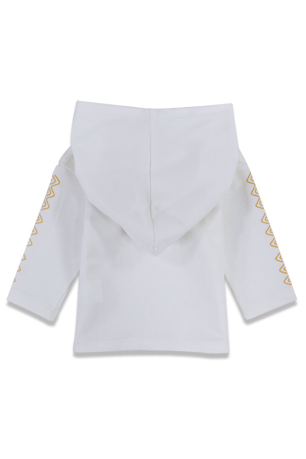 unisex cotton hooded t-shirt offwhite with hippopotamus print