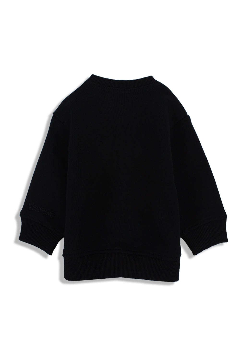 unisex cotton sweatshirt – black with zebra print