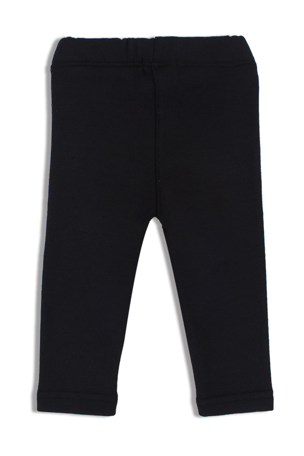 unisex interlock fur leggings – black