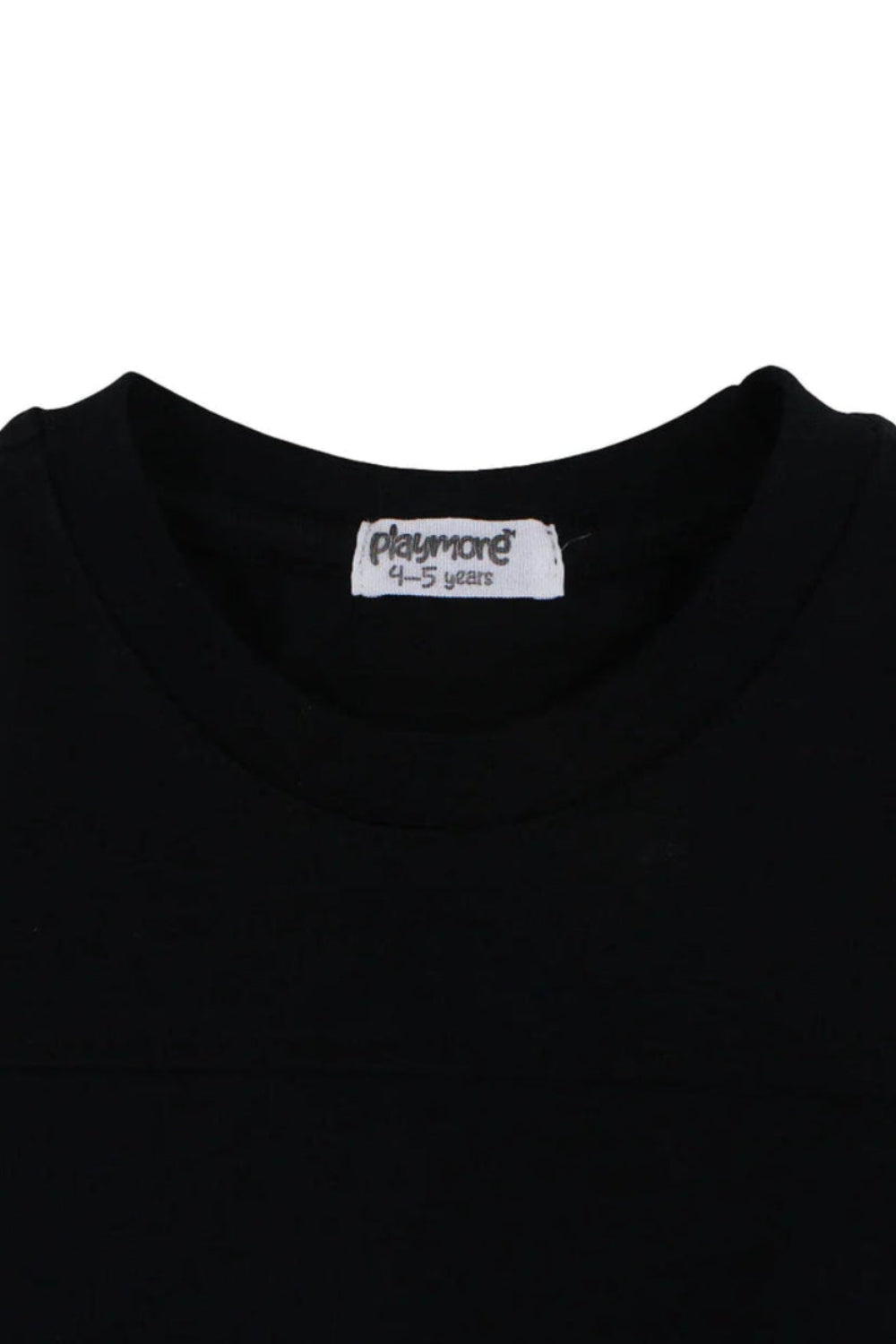 unisex cotton t-shirt black with playmore print