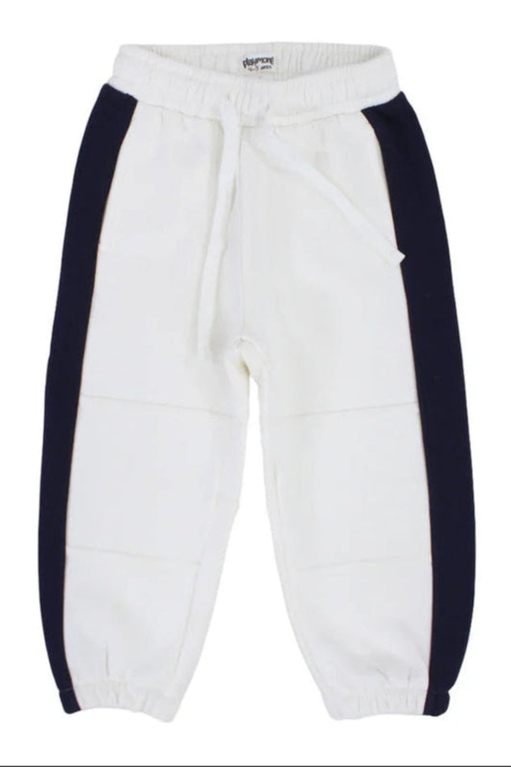 unisex cotton sweatpants - offwhite & navy