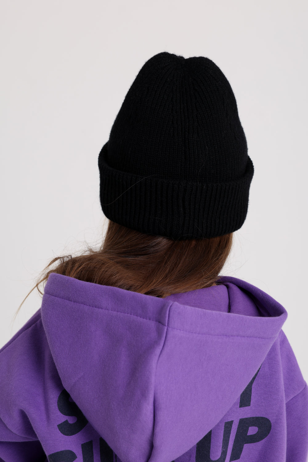 unisex cozy blend beanie – black with triple smiley vibes