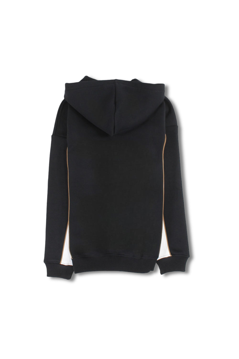 teens cotton hoodie – black with “play more” print