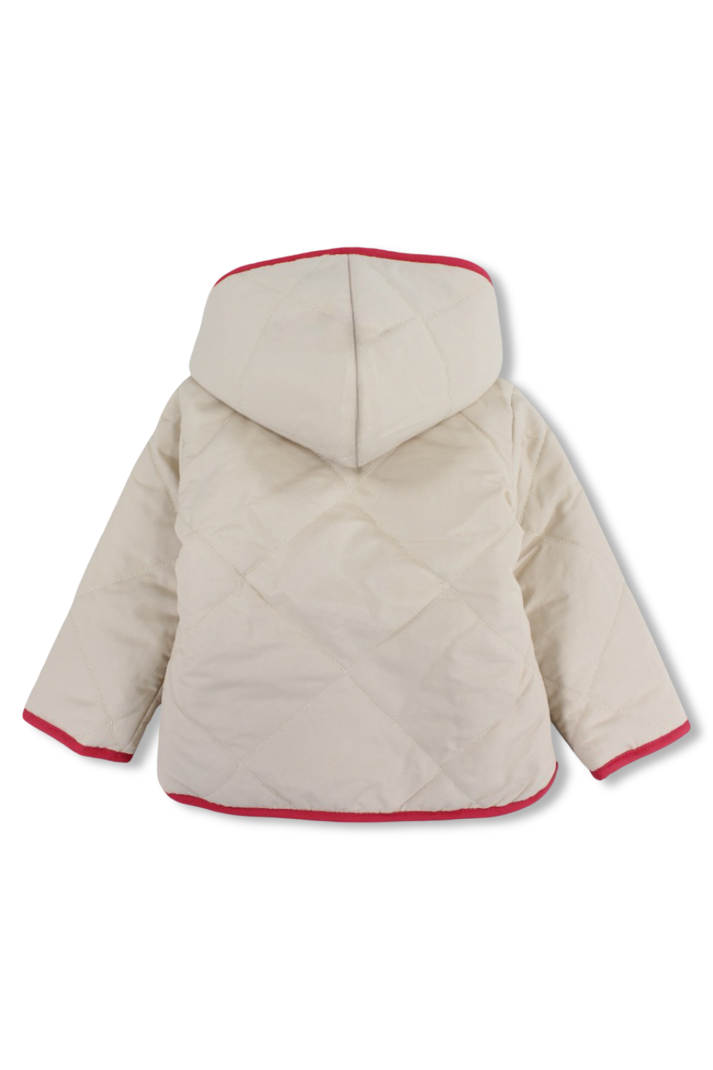 girls waterproof reversible jacket – beige & pink