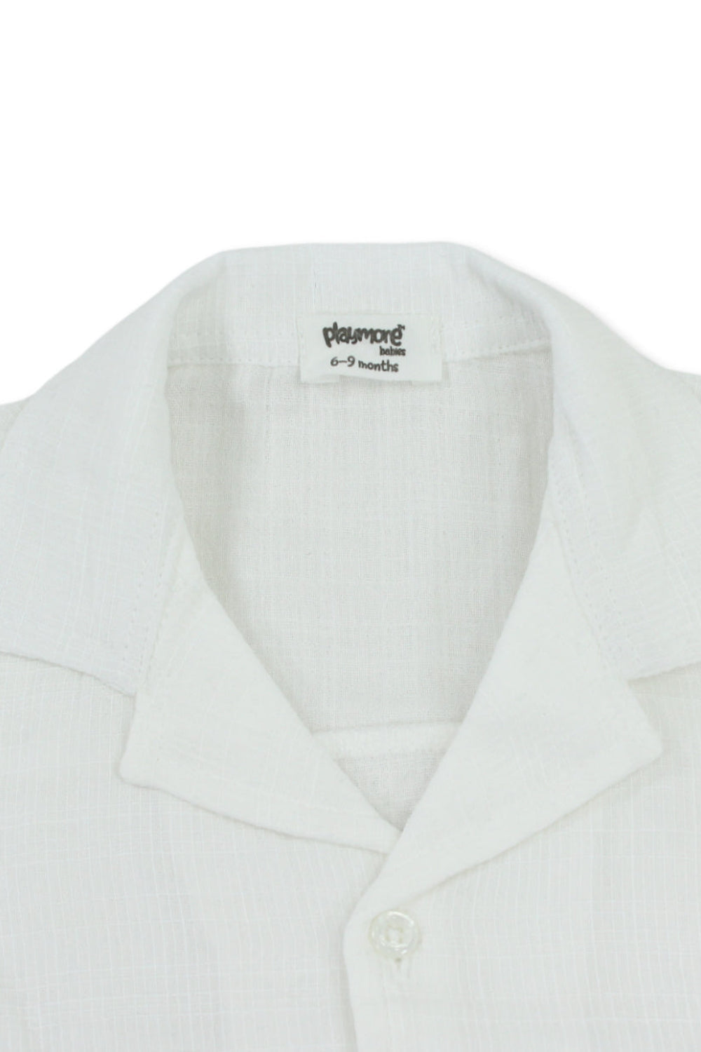 baby boys linen shirt – white