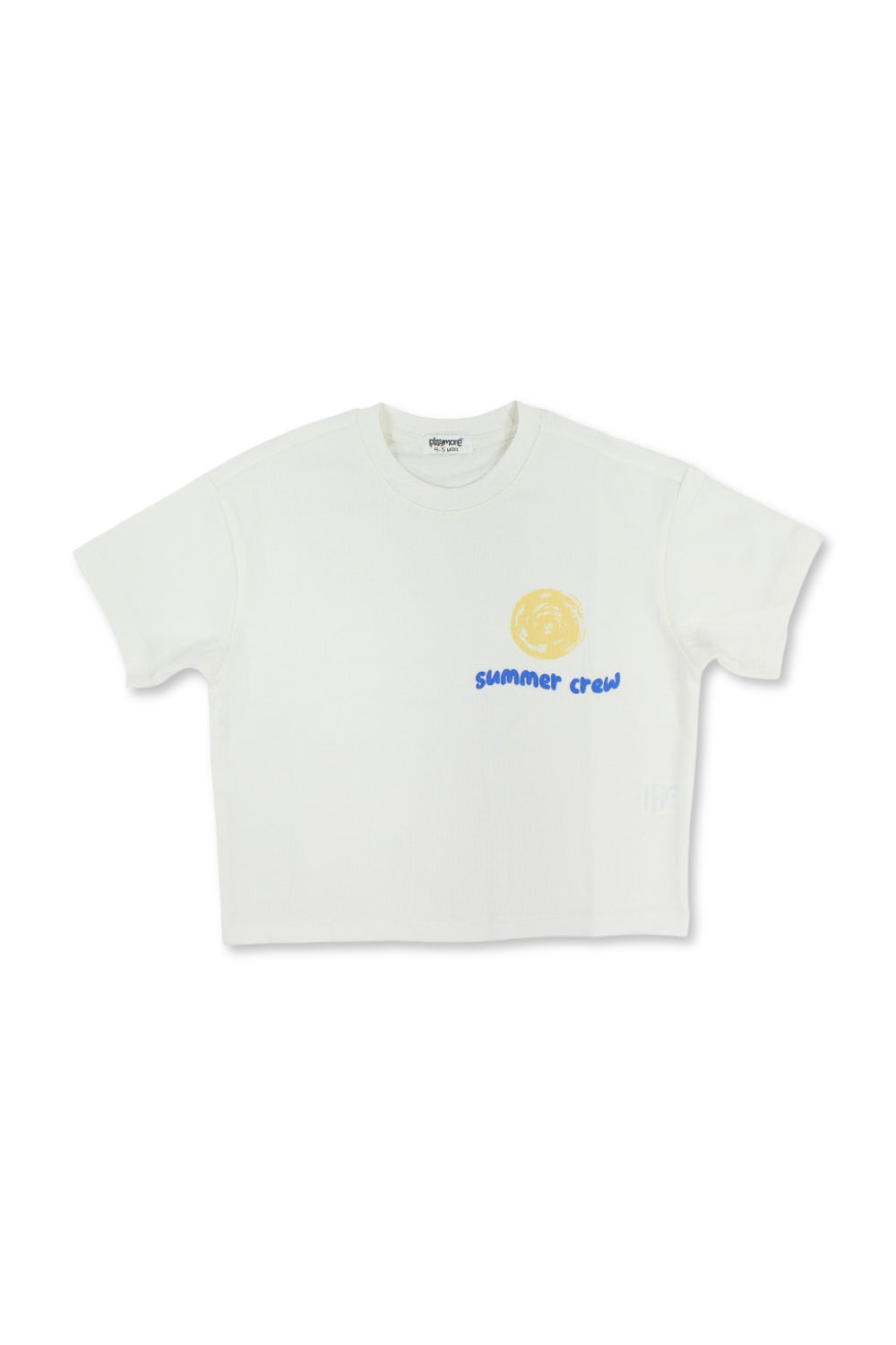 unisex cotton t-shirt – offwhite with "summer crew" print