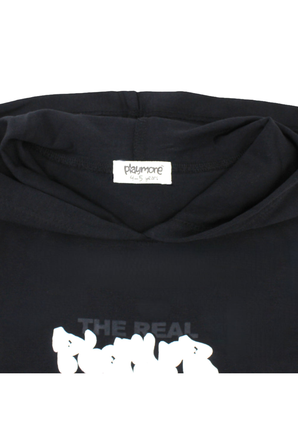 boys cotton hooded sleeveless t-shirt – black
