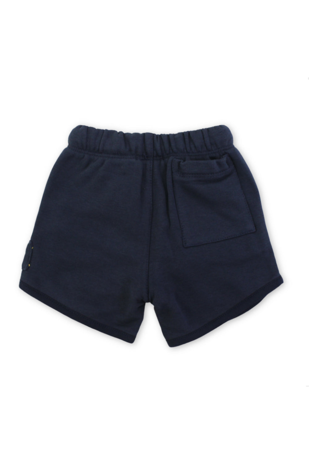 unisex baby cotton short – navy with "cool summer pians" print